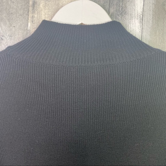 EMPORIO ARMANI Black Merino Wool Long Sleeve Sweater Size Large - Picture 6 of 8